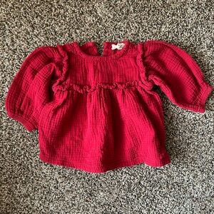 Red Ruffled Baby Top
